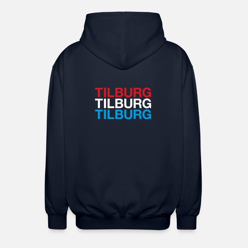 TILBURG Pays-Bas Drapeau des Pays-Bas - Veste à capuche unisexe - marine