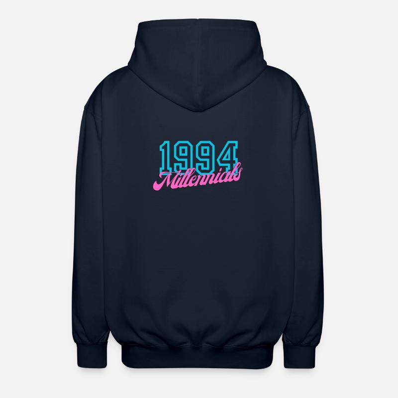 1994 Millennials Retro Datum Design - Unisex Kapuzenjacke - Navy
