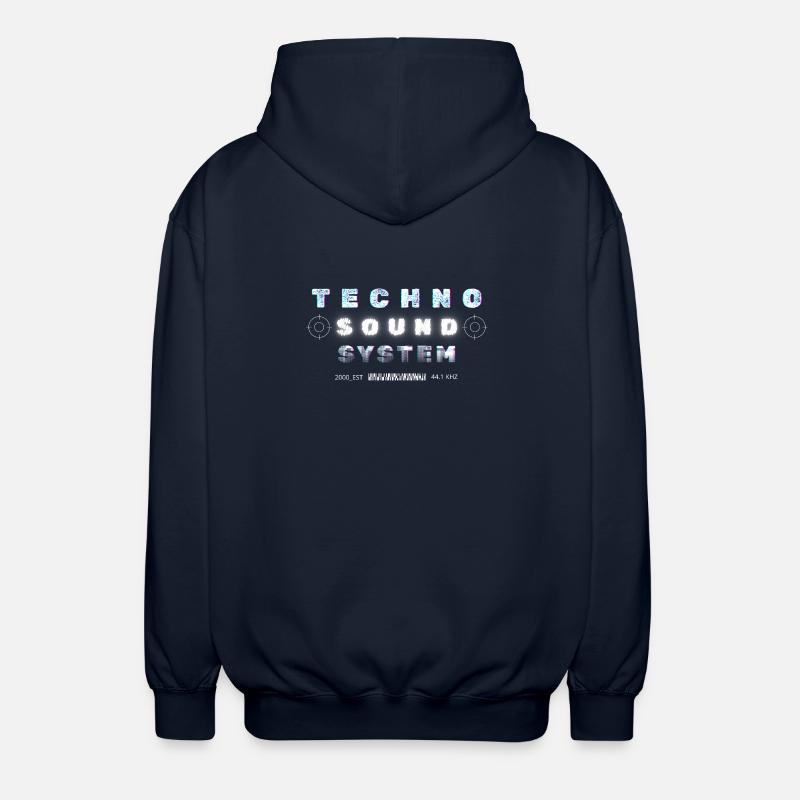Techno Underground Club Logo - Unisex Kapuzenjacke - Navy
