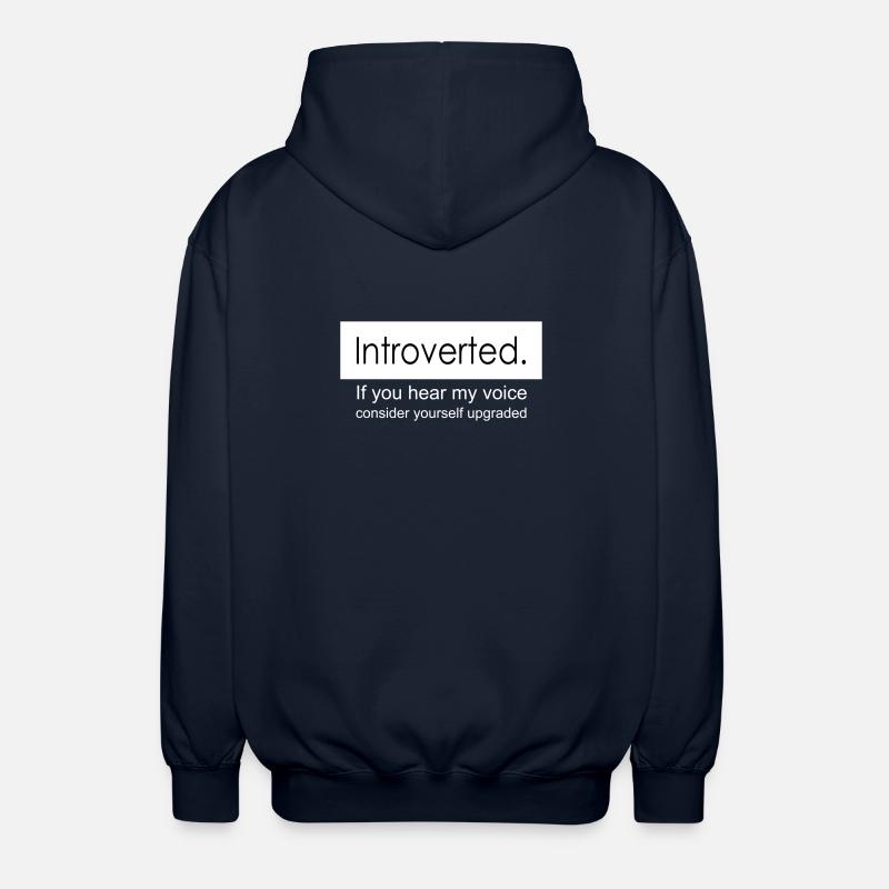 introvertiert - Unisex Kapuzenjacke - Navy