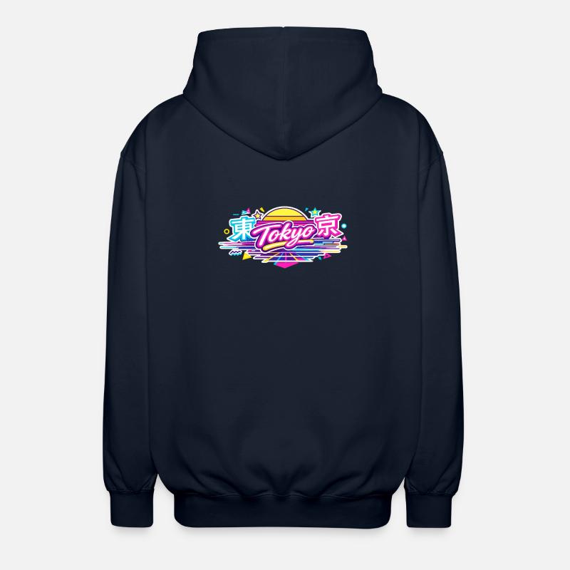 Tokyo Neon - Veste à capuche unisexe - marine