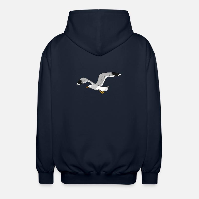 moewe vogel strand - Unisex Kapuzenjacke - Navy