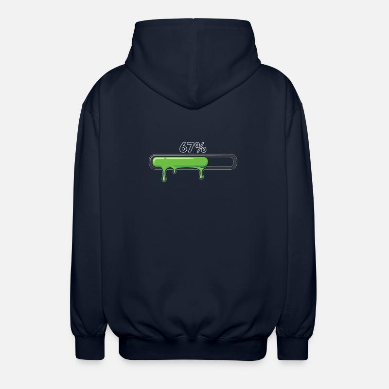 Slime Progress Bar 67 Meme - Unisex Kapuzenjacke - Navy