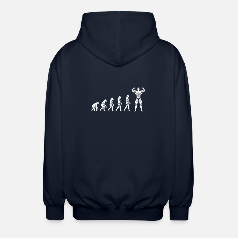 Evolution to power – pure motivation - Unisex Hooded Jacket - navy