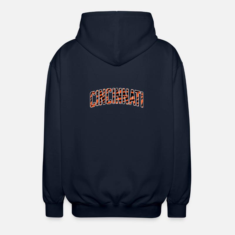 Cincinnati Tiger Stripe - Veste à capuche unisexe - marine