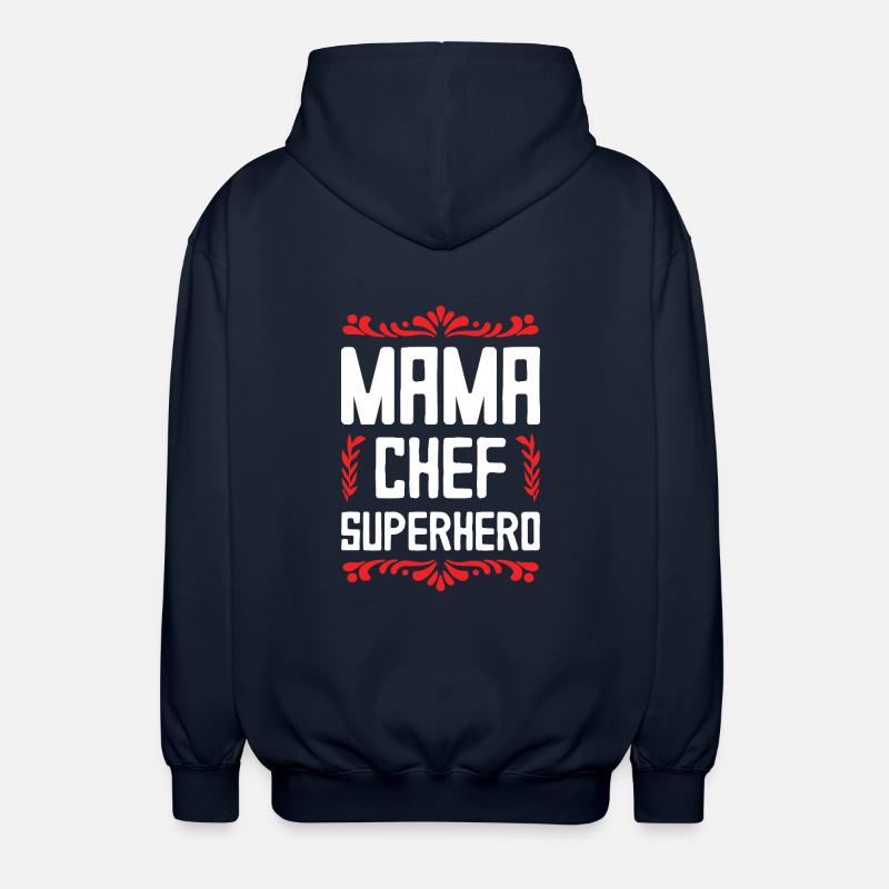 Mama Chef Superheld Mutter - Unisex Kapuzenjacke - Navy
