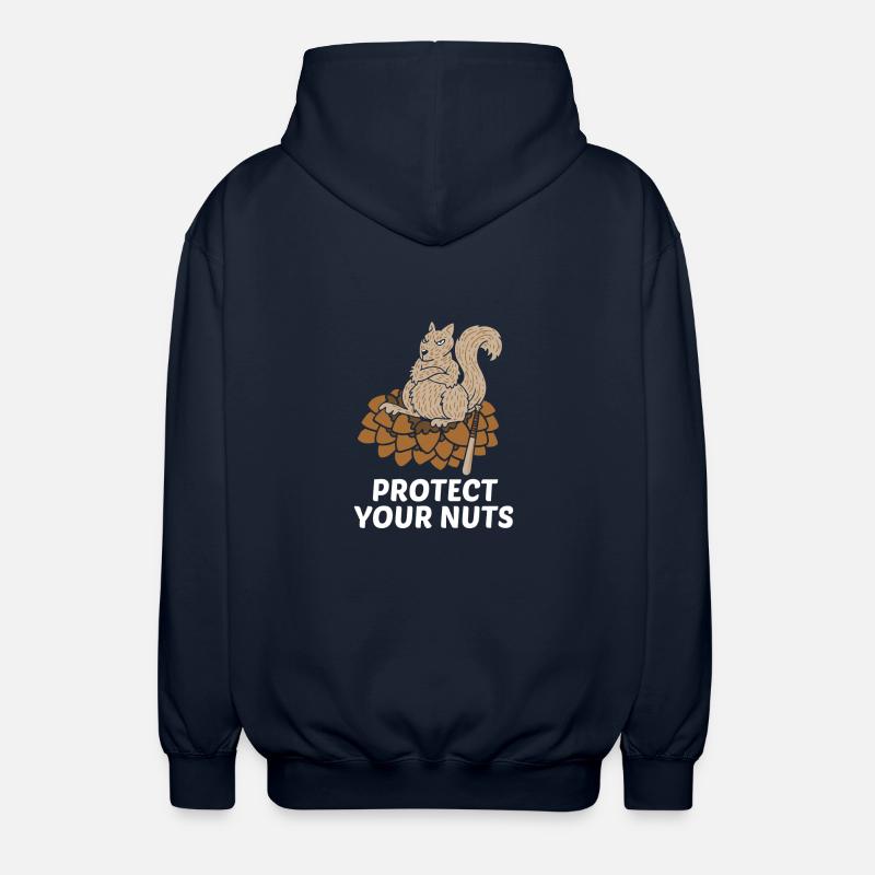 Protect your nuts gift - Unisex Hooded Jacket - navy