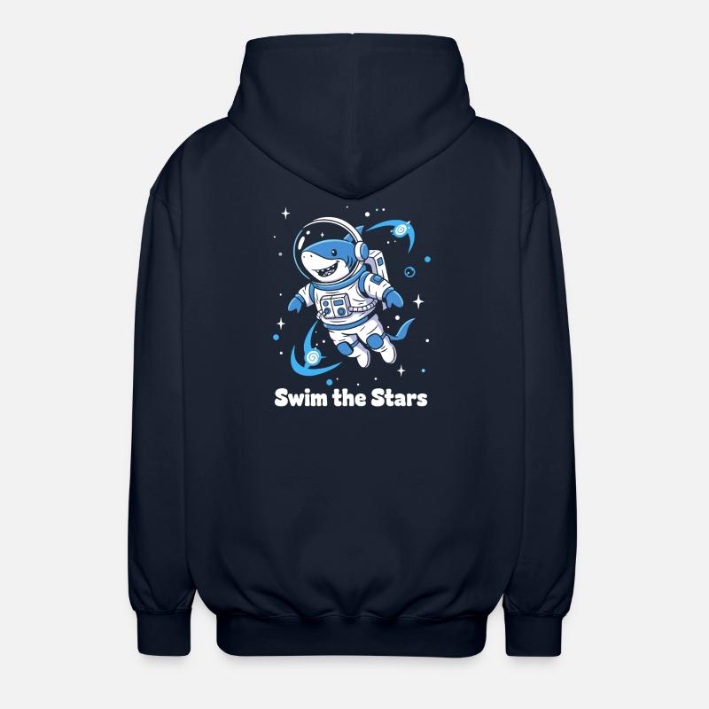 Astronaute requin de l’espace - Veste à capuche unisexe - marine