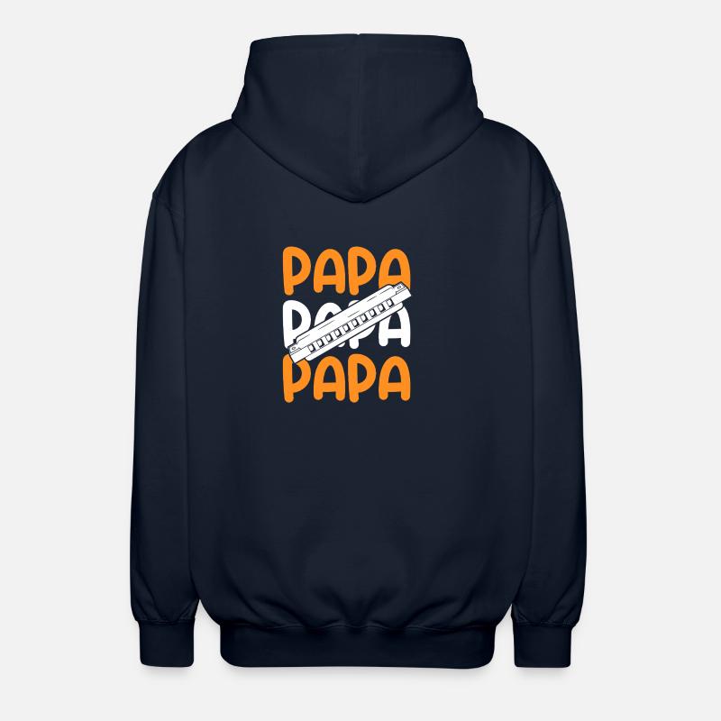Harmonica Papa Père Harmonica - Veste à capuche unisexe - marine