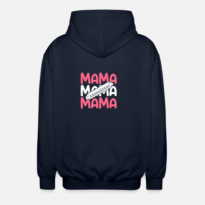 Harmonica Maman Mère Harmonica - Veste à capuche unisexe - marine