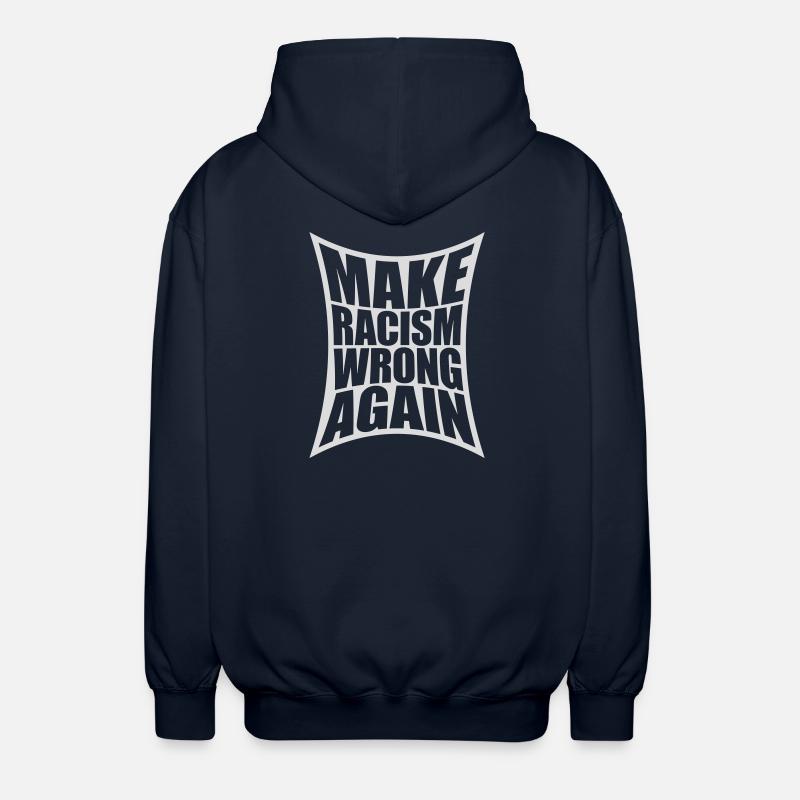 make racism wrong again - Unisex Kapuzenjacke - Navy