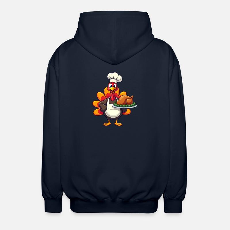 Cuisinier de dinde de Thanksgiving Thanksgiving - Veste à capuche unisexe - marine