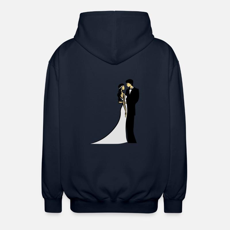 Heirat glücklich ehe - Unisex Kapuzenjacke - Navy