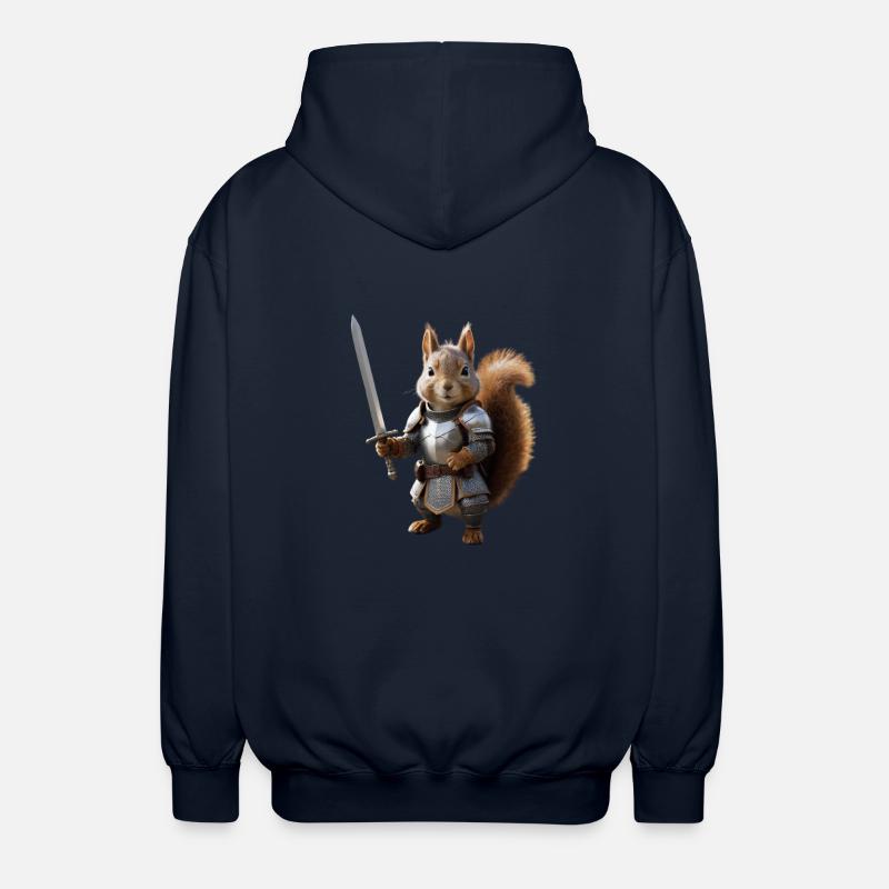 écureuil chevalier épée 3 - Veste à capuche unisexe - marine
