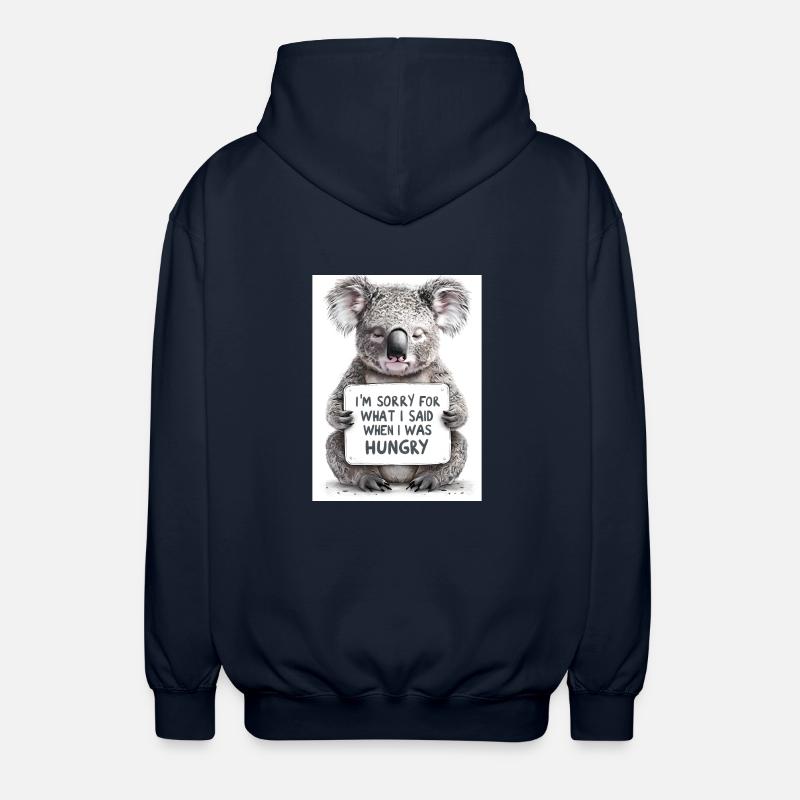 Koala Australien Spruch Geschenkidee - Unisex Kapuzenjacke - Navy
