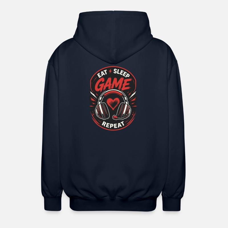 Gaming Lover Controller Design - Unisex Hooded Jacket - navy