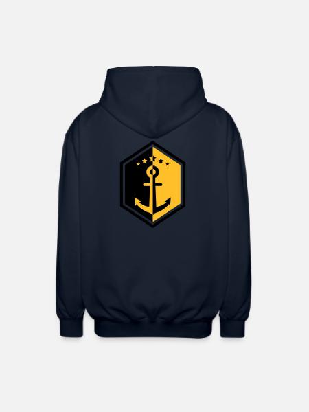 zeeman / marine / boot / zee - Uniseks zip hoodie - navy