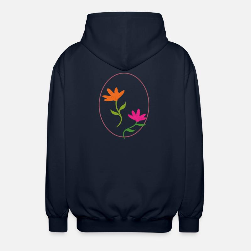 Œuf de Pâques à deux fleurs - Veste à capuche unisexe - marine