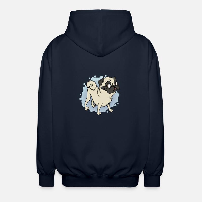 Gustav der Mops - Unisex Kapuzenjacke - Navy
