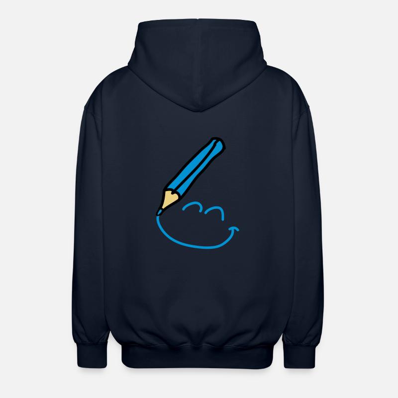 doodle_smiley_3c - Unisex Kapuzenjacke - Navy