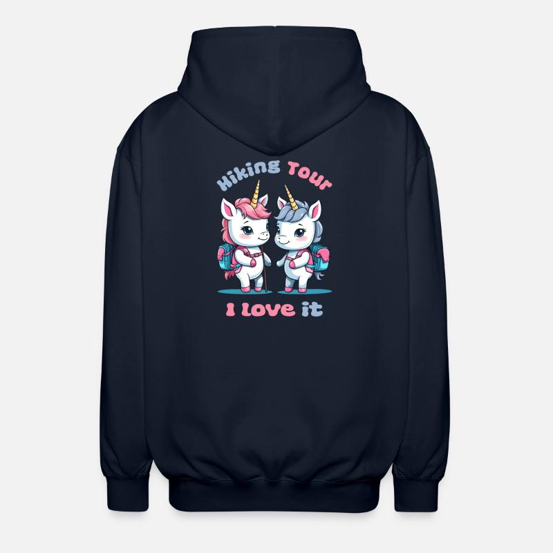 Süße Wanderer Einhörner - Unisex Kapuzenjacke - Navy