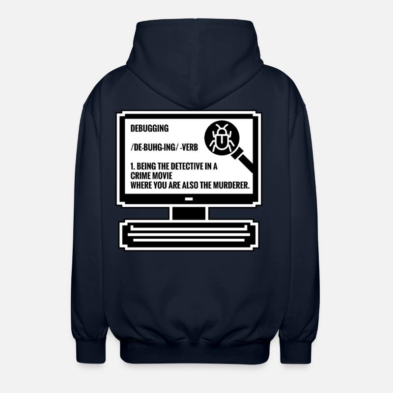 Debugging - Unisex Hooded Jacket - navy