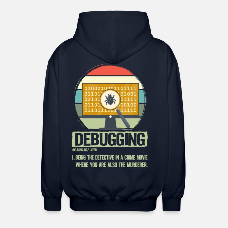 Debugging - Unisex Hooded Jacket - navy