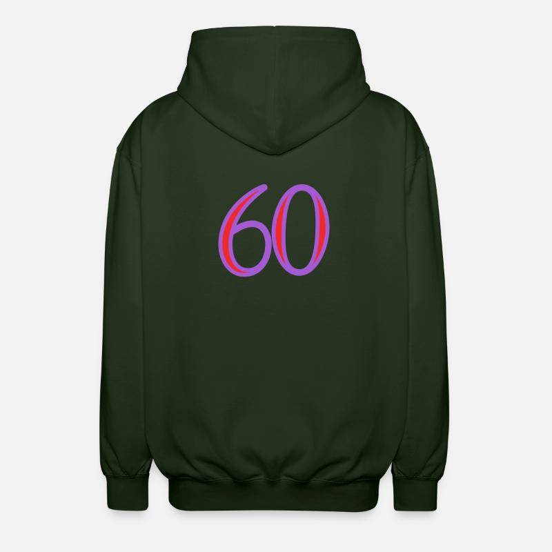 60. 60 ANS - Veste à capuche unisexe - vert forêt