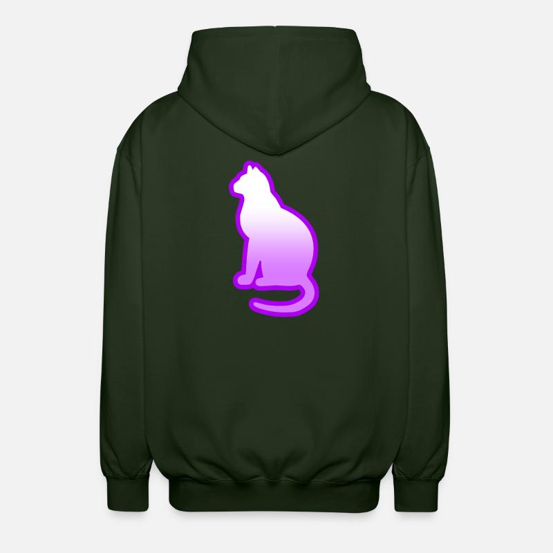 Chat - Veste à capuche unisexe - vert forêt