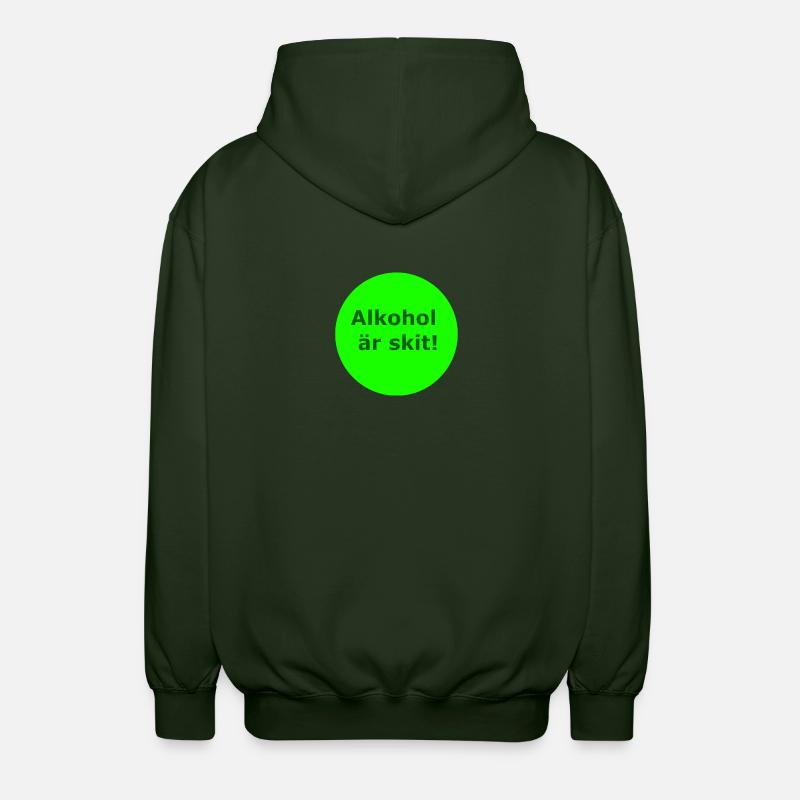 L’alcool, c’est nul (cercle vert) - Veste à capuche unisexe - vert forêt