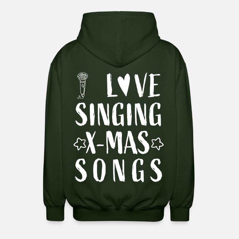 Micro - J’adore chanter Noël - Veste à capuche unisexe - vert forêt