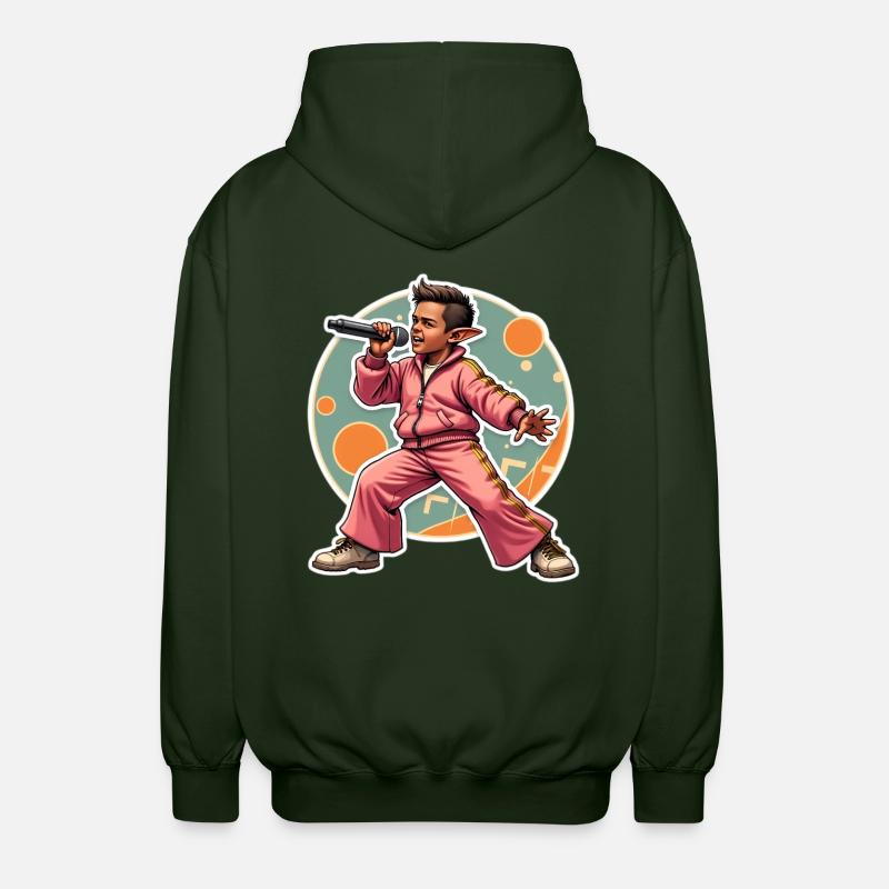 Elf Rapper in Aktion - Unisex Kapuzenjacke - Forstgrün