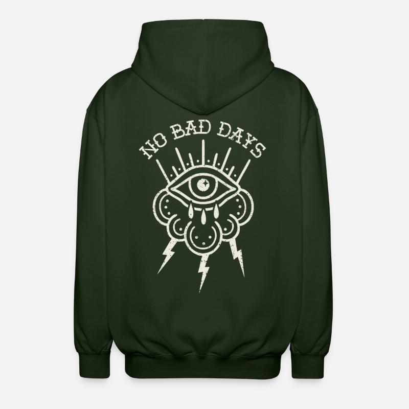 no bad days - Unisex Hooded Jacket - forest green