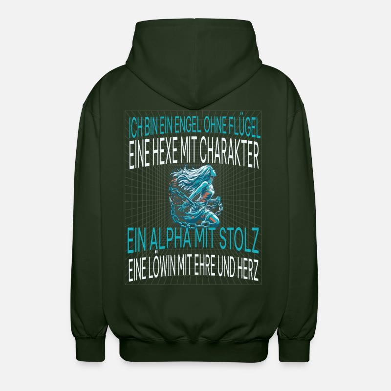 Frauenpower - Unisex Kapuzenjacke - Forstgrün 