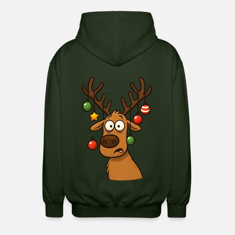 Cerf Rudolph Joyeux Noël doux - Veste à capuche unisexe - vert forêt
