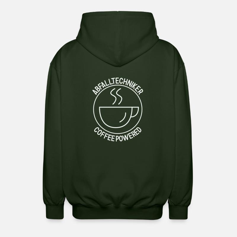 Abfalltechniker Coffee Powered - Unisex Kapuzenjacke - Forstgrün 