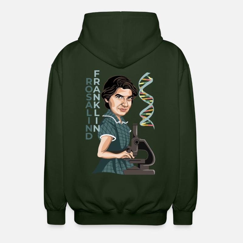 Rosalind Franklin - Unisex Kapuzenjacke - Forstgrün 
