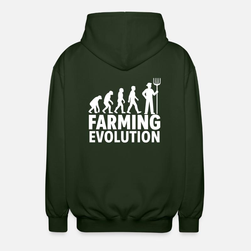 Farming Evolution Agriculture - Unisex Hooded Jacket - forest green