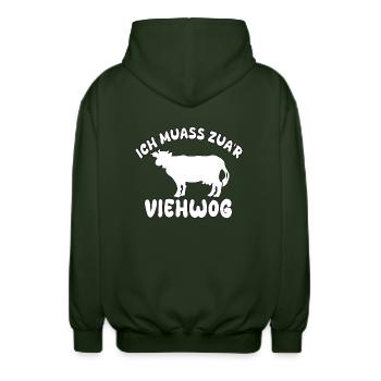 Je dois passer à l’échelle animale - Veste à capuche unisexe - vert forêt - Dos - AI Model Male 185 light (185cm)