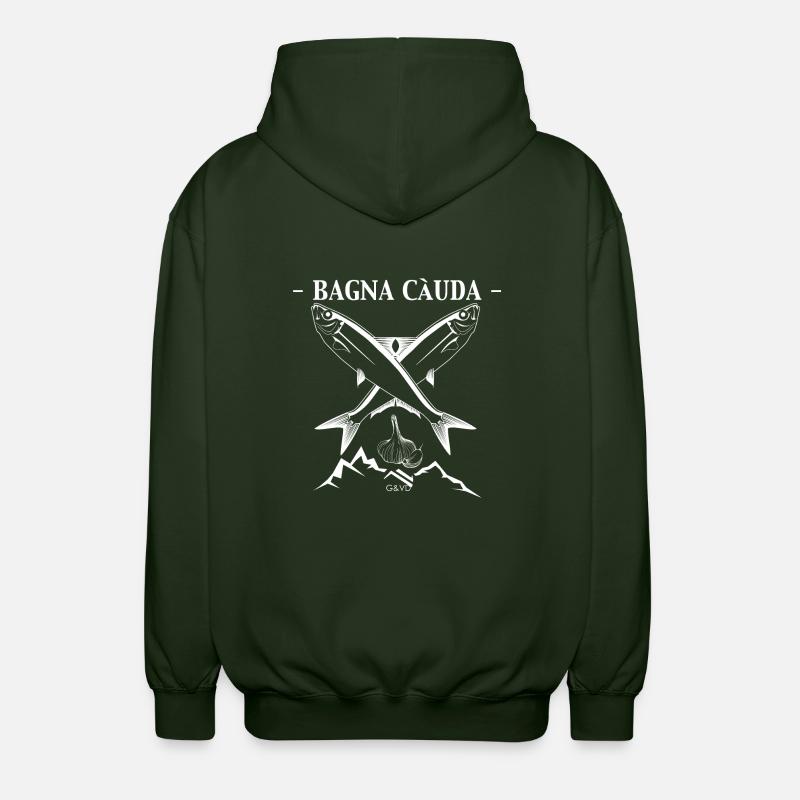 Bagna cauda - Unisex Kapuzenjacke - Forstgrün 