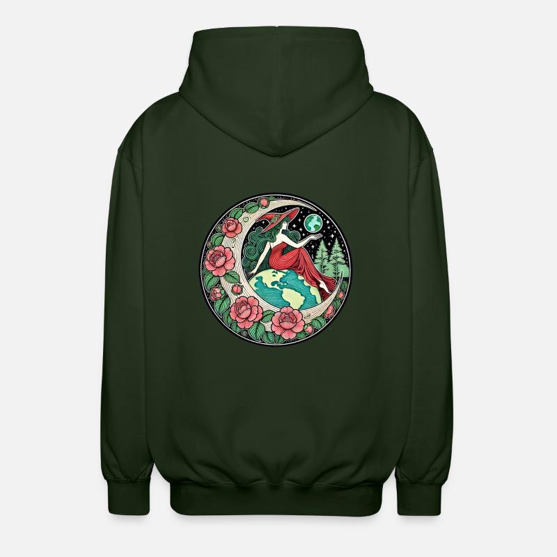 Sorcière de la Terre - Veste à capuche unisexe - vert forêt
