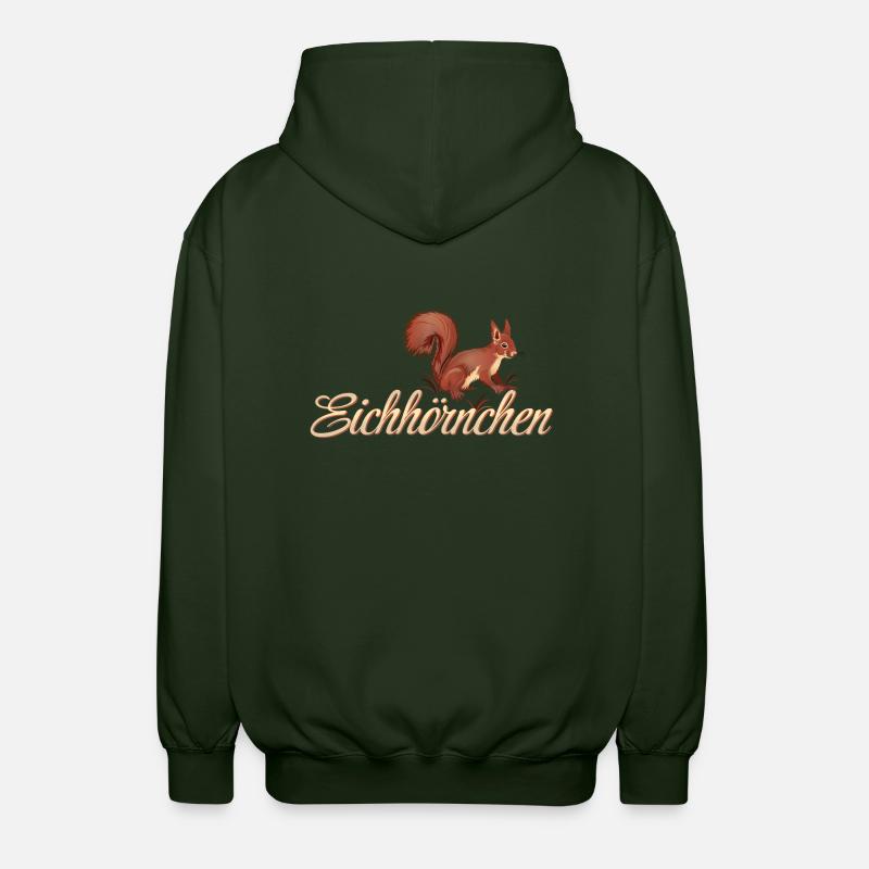 Eichhörnchen - Unisex Kapuzenjacke - Forstgrün 