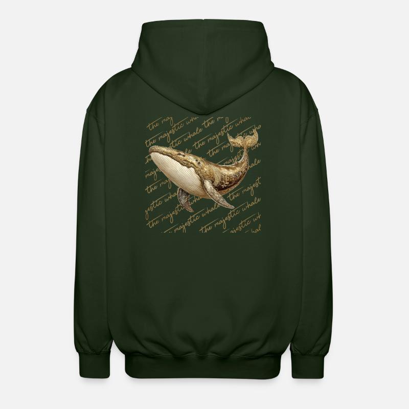 Baleine dorée - Veste à capuche unisexe - vert forêt