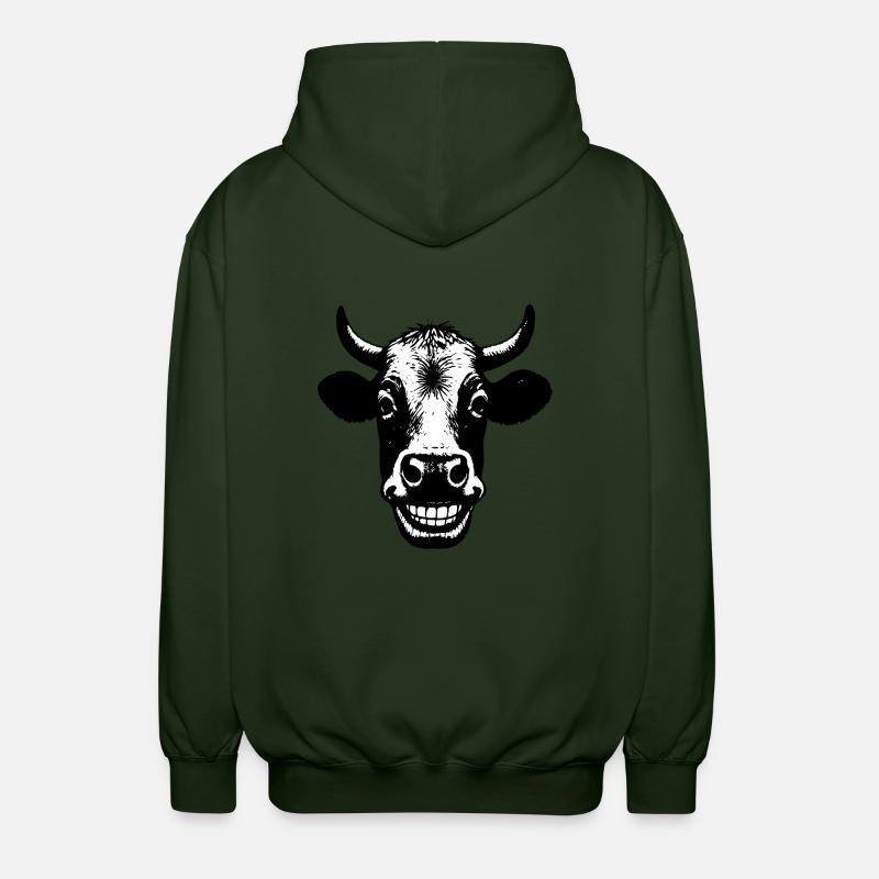 Vache souriante - Veste à capuche unisexe - vert forêt