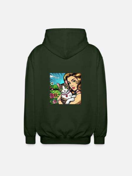 Ame Feline - Veste à capuche unisexe - vert forêt