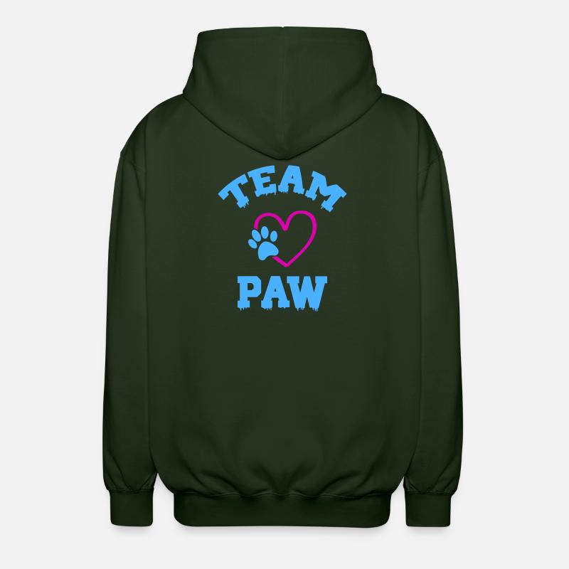 Logo de l’équipe Paws Heart - Veste à capuche unisexe - vert forêt