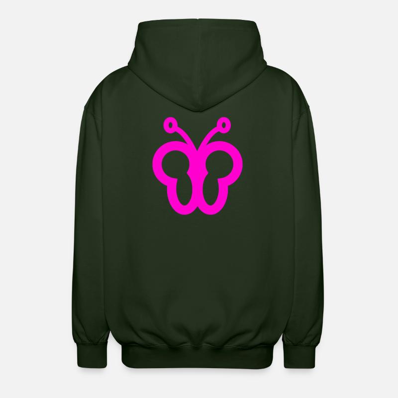 Papillon - Veste à capuche unisexe - vert forêt