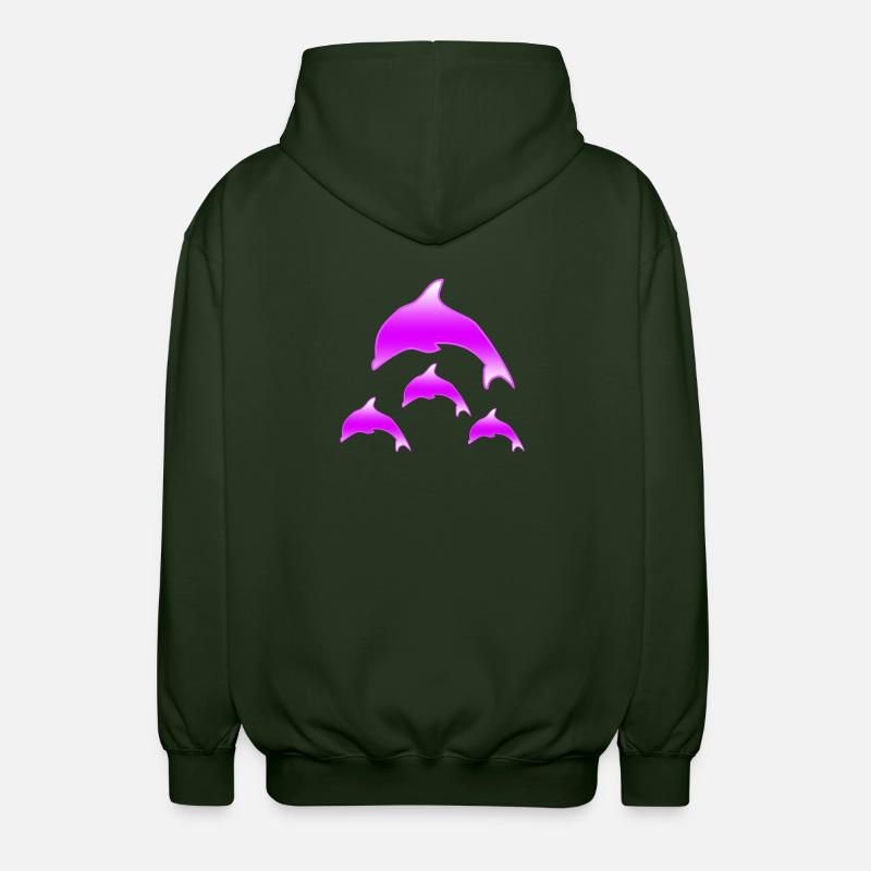 Dauphins - Veste à capuche unisexe - vert forêt