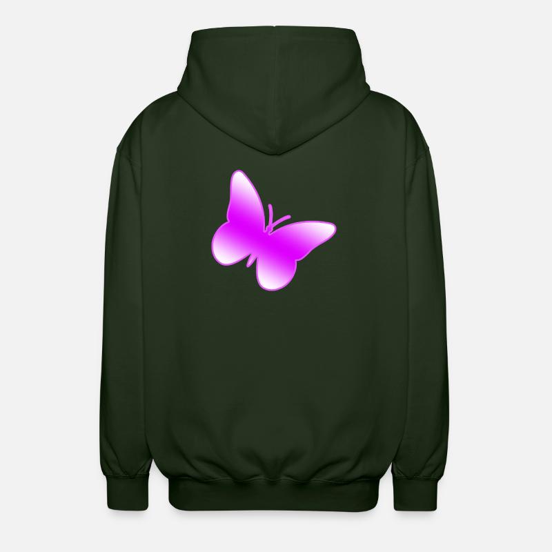 Papillon - Veste à capuche unisexe - vert forêt