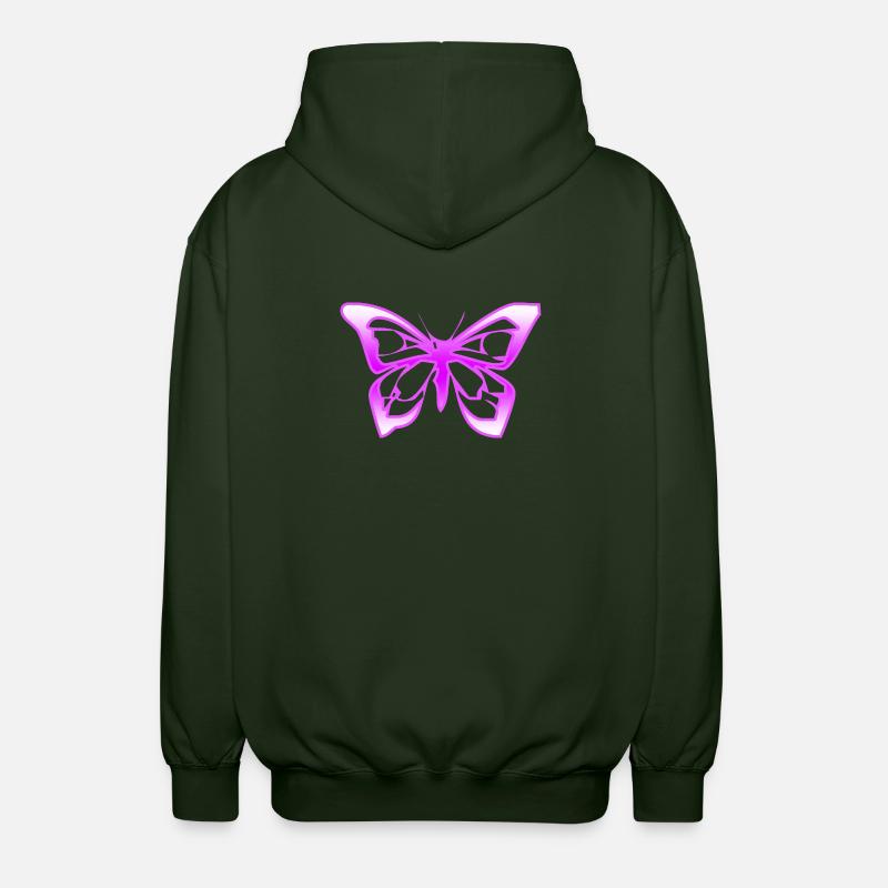 Papillon - Veste à capuche unisexe - vert forêt